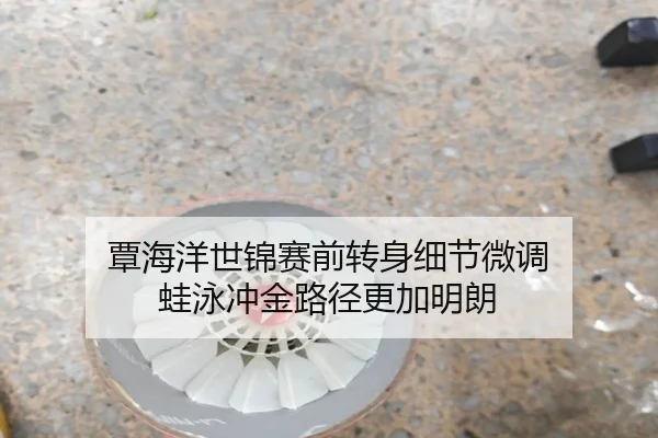 覃海洋世锦赛前转身细节微调 蛙泳冲金路径更加明朗